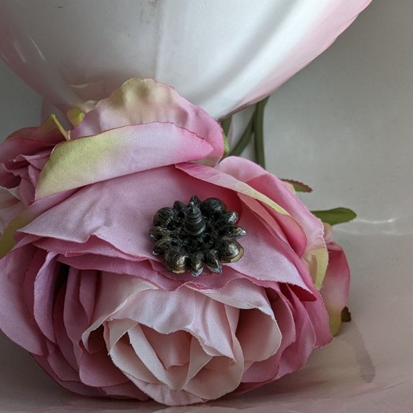 Vintage VCLM Amber rhinestone necklace with matching earrings - Picture 8 of 9